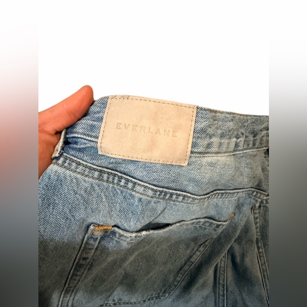 EVERLANE light wash denim jeans size 33 regular 100%cotton plus size - Picture 5 of 8